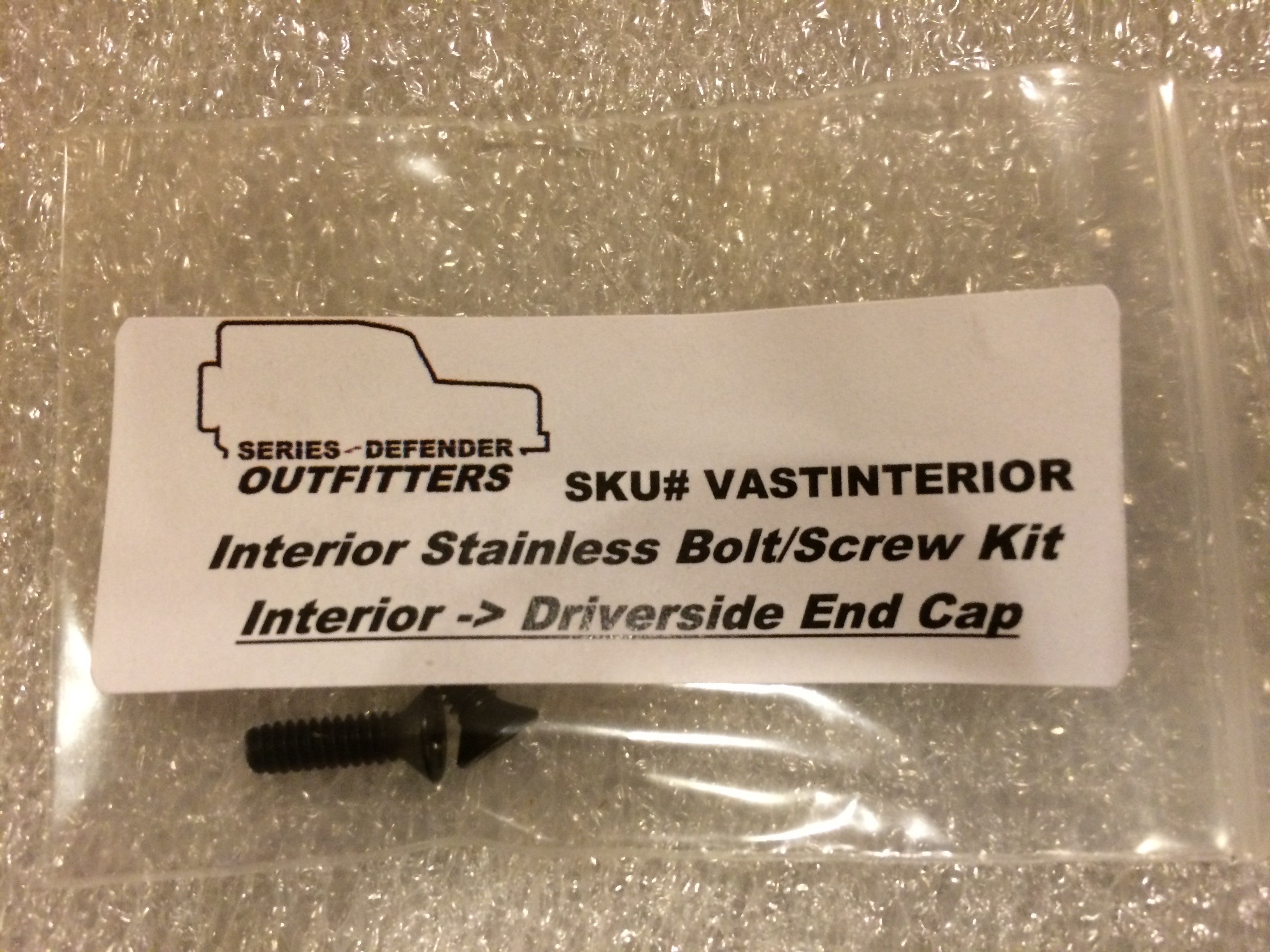 Defender INTERIOR Stainless Hardware Screw Bolt Kit - for Land Rover Defender 90/110/130
