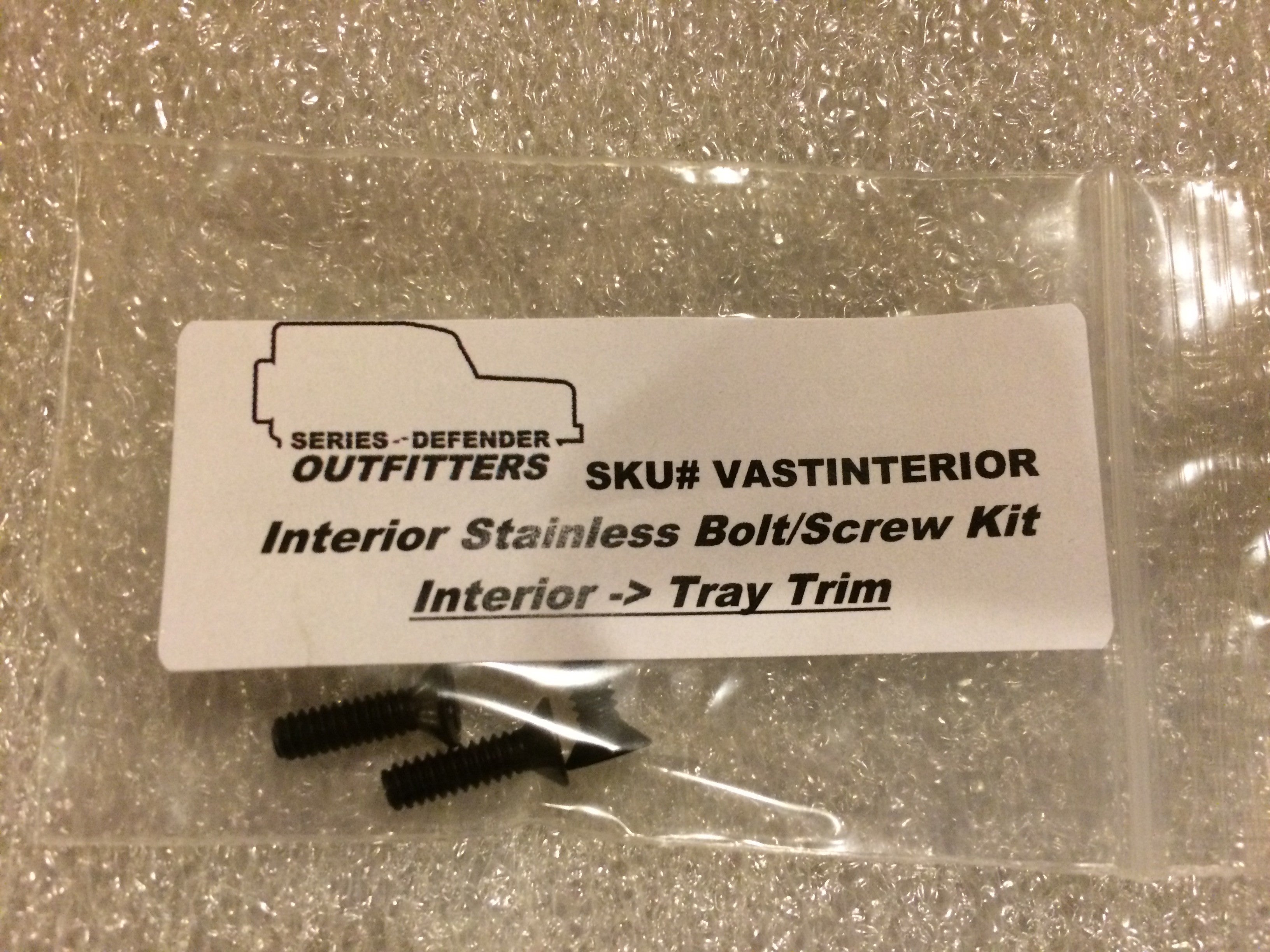 Defender INTERIOR Stainless Hardware Screw Bolt Kit - for Land Rover Defender 90/110/130