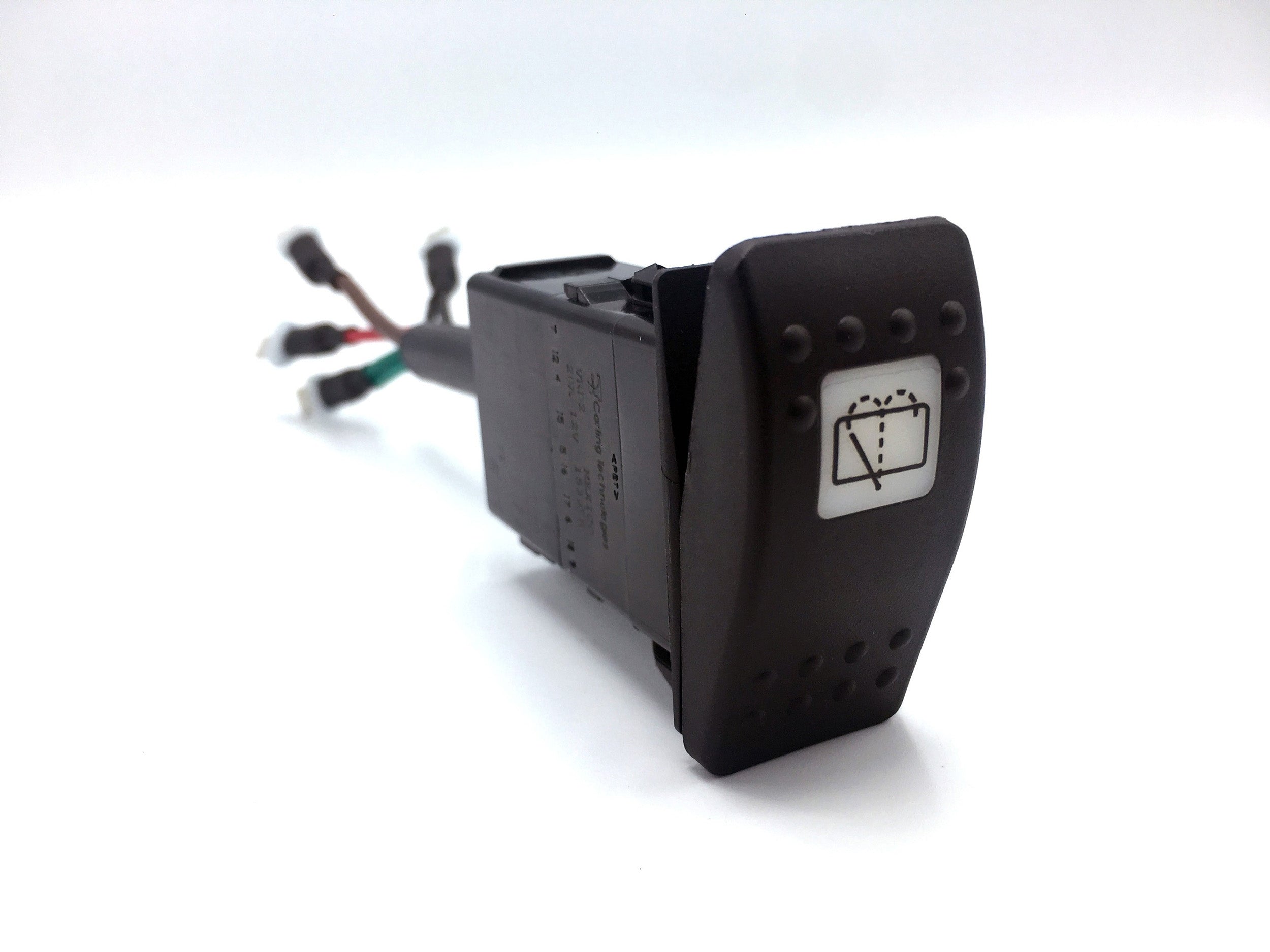 Defender Rear Wash/Wipe Switch Wiring Harness (*includes* Carling Switch & Multiplug) - for Land Rover 90/110