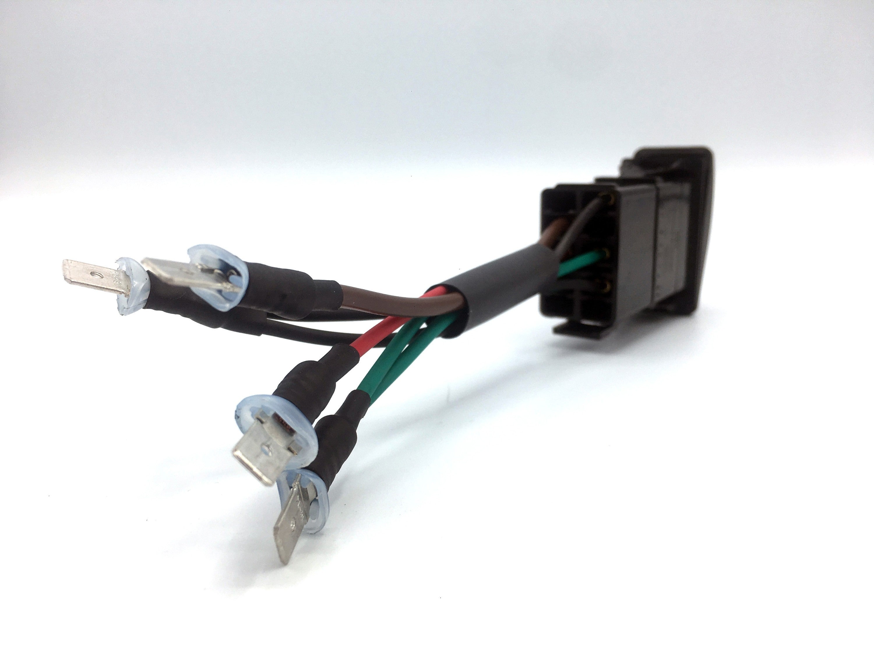Defender Rear Wash/Wipe Switch Wiring Harness (*includes* Carling Switch & Multiplug) - for Land Rover 90/110