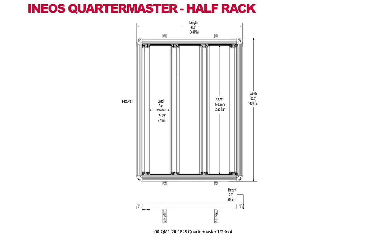 INEOS Quartermaster - Half Roof Rack (fits 2024+ vehicles)