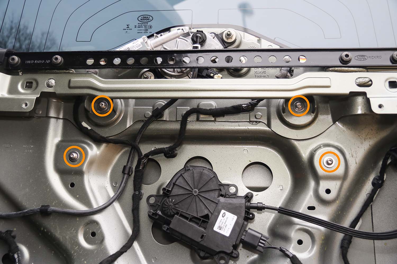 NEW Defender, Rear Door Spare Wheel Bracket Covers (Aluminum) - for La