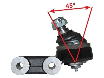 Axle bridge joint (A-arm / A-frame ball joint) greaseable with 45° operating range - for Land Rover Defender/Discovery