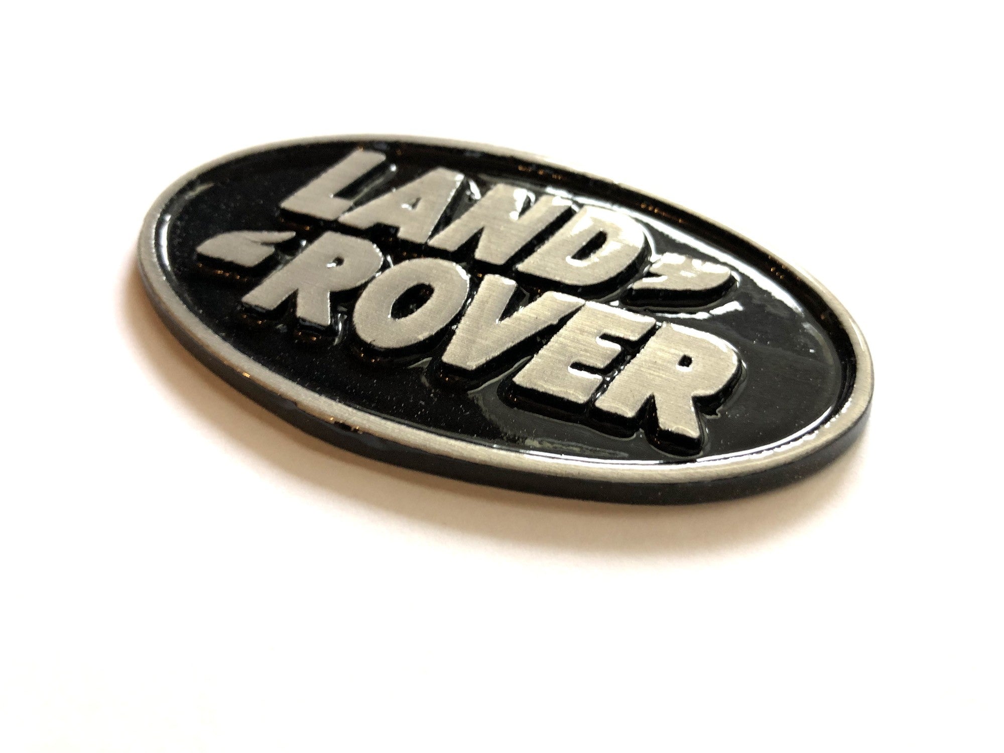 "Land Rover" Small Oval Badge (Cast Aluminum)