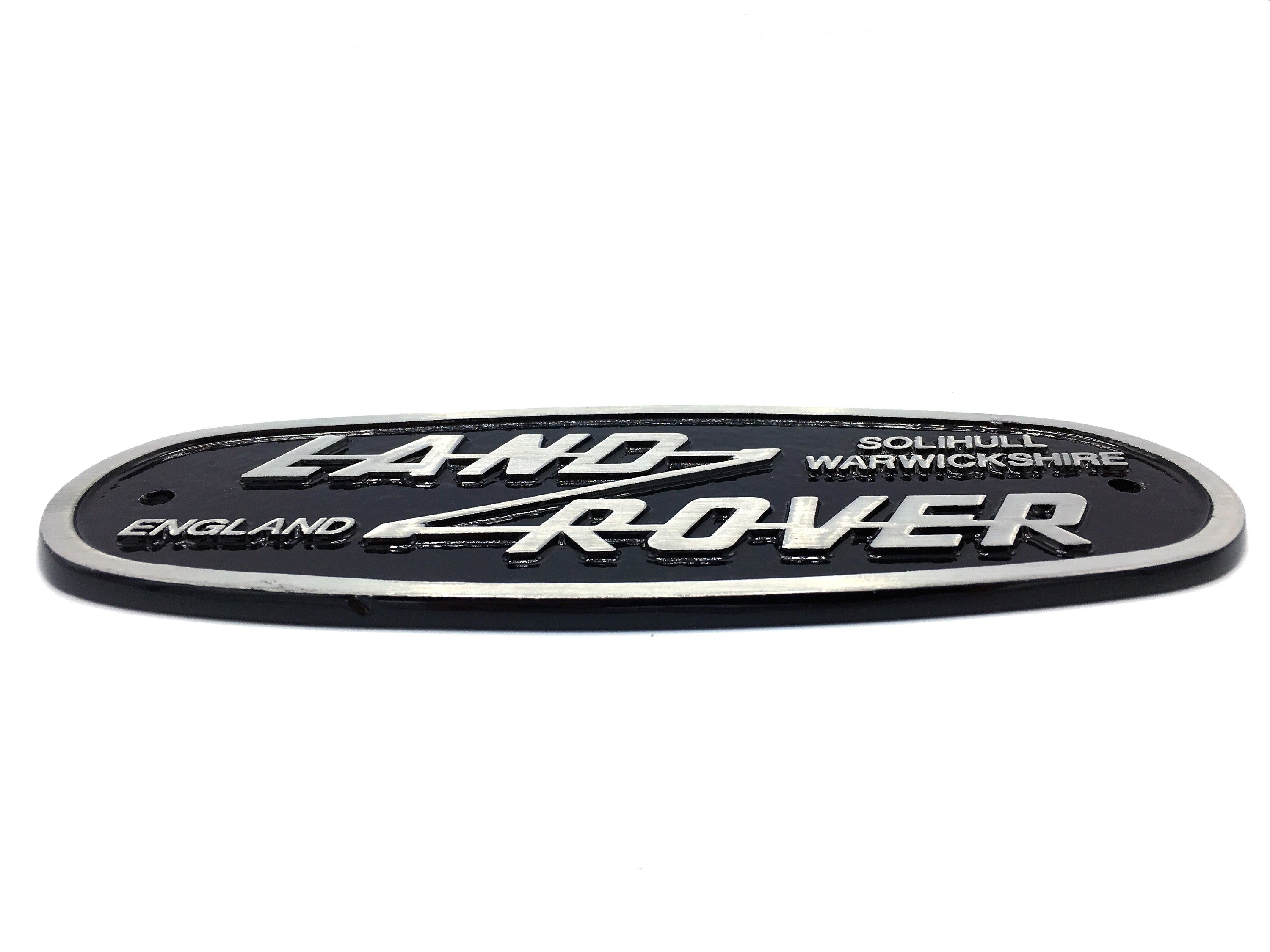 "Land Rover Solihull" Oval Grille Badge (Cast Aluminum) - for Series or Defender