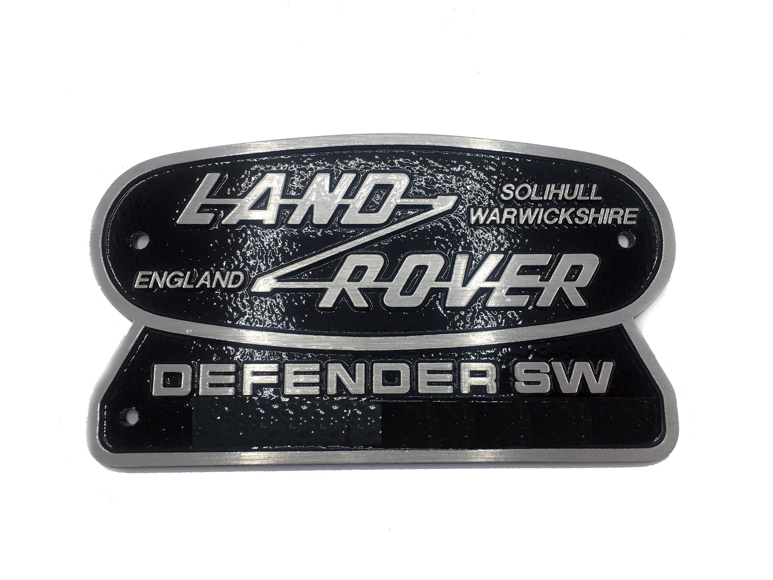 "Land Rover SW" Station Wagon Oval Badge (Cast Aluminum)