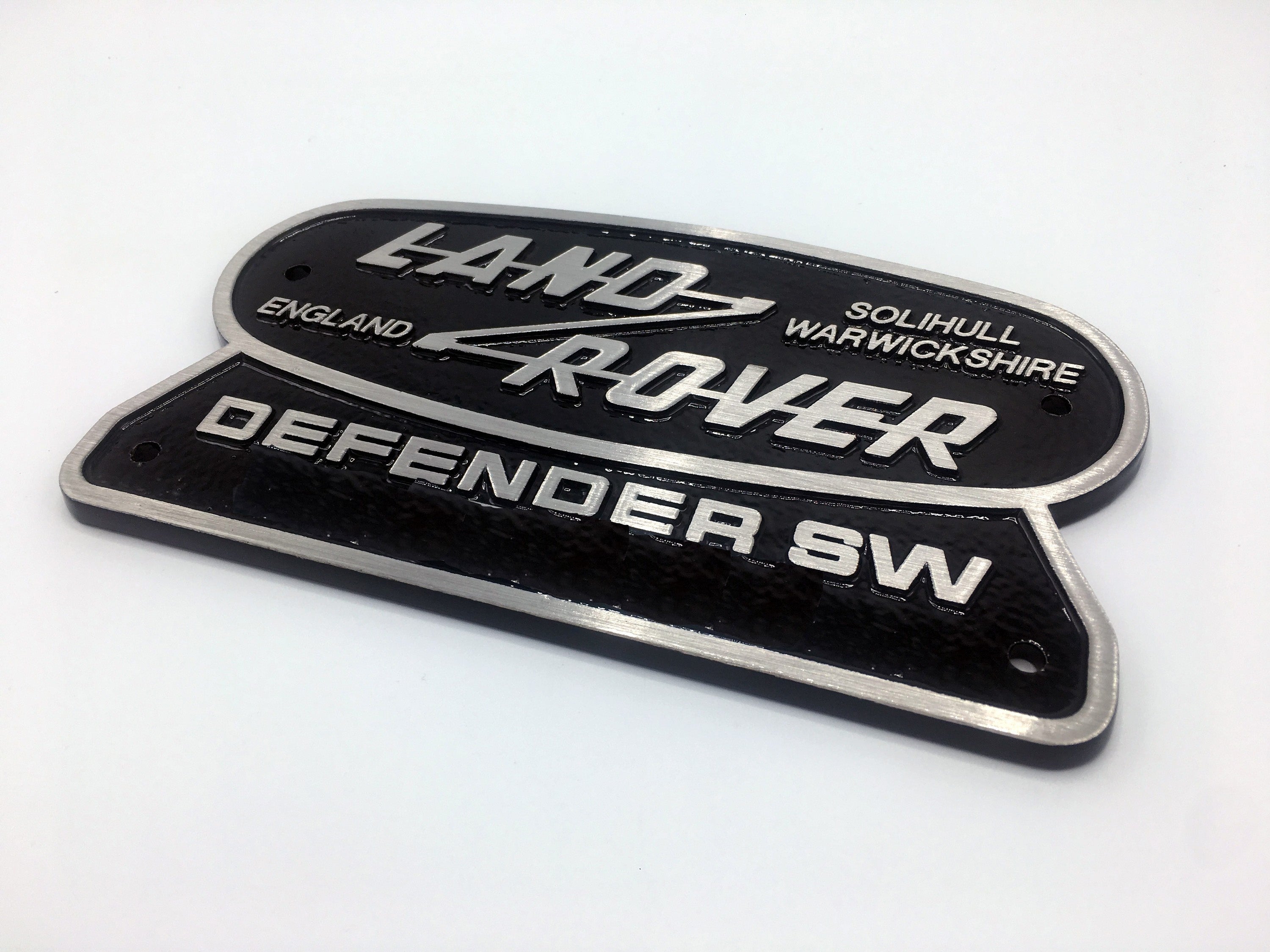 "Land Rover SW" Station Wagon Oval Badge (Cast Aluminum)