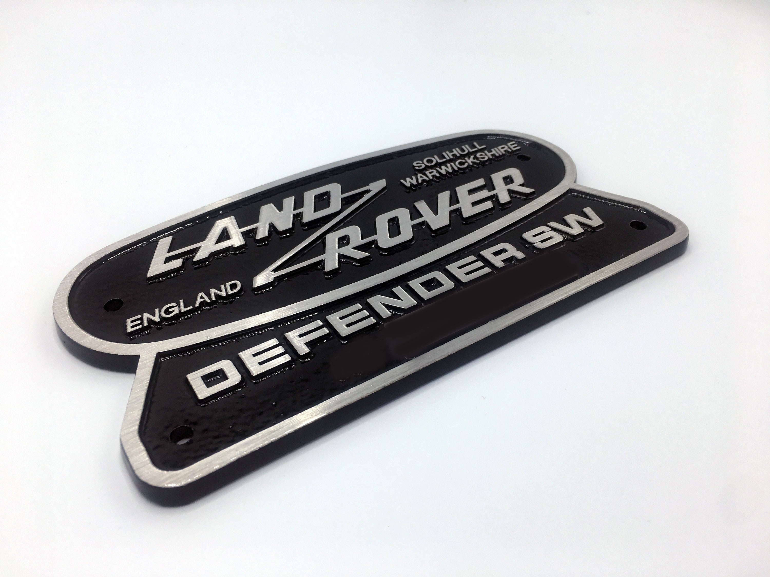 "Land Rover SW" Station Wagon Oval Badge (Cast Aluminum)