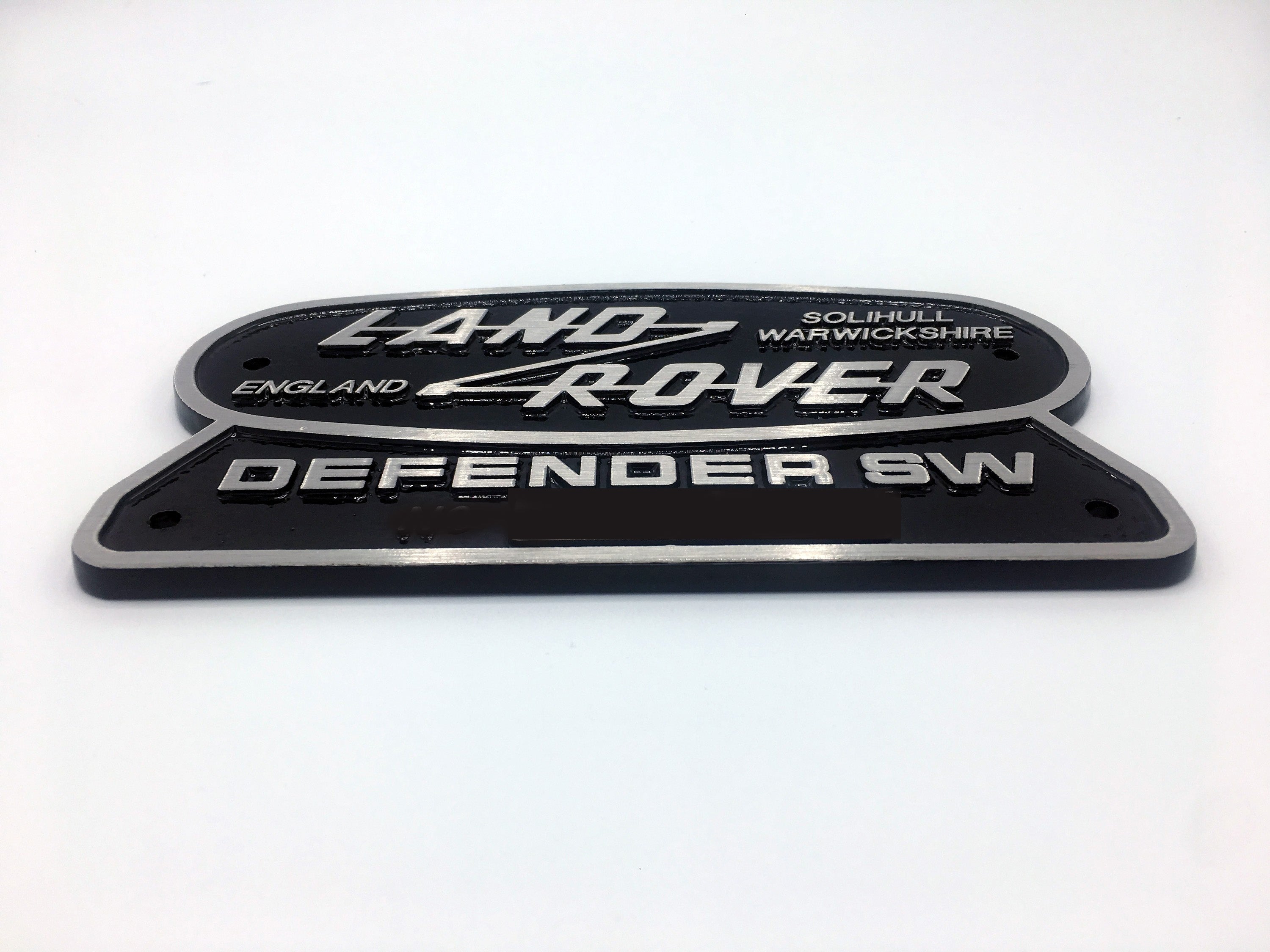 "Land Rover SW" Station Wagon Oval Badge (Cast Aluminum)