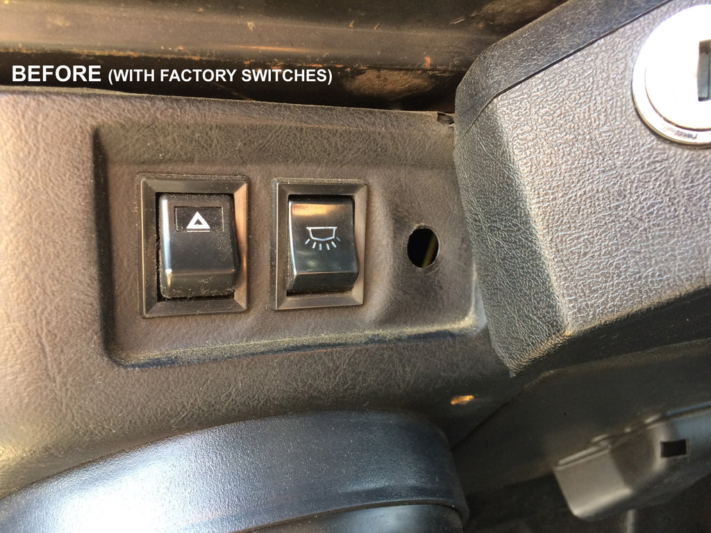 thumbnail image 2 of Allmakes Hazard Light Switch – Land Rover Defender 83-06, YUF101490, New 2 of 3
