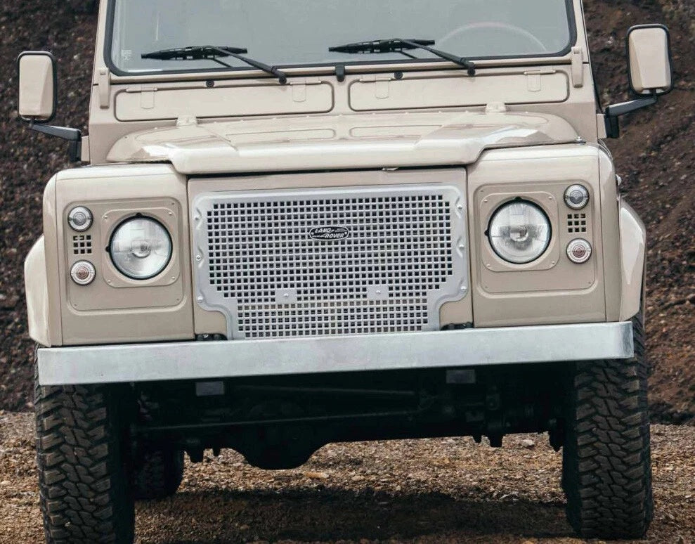 Heritage Style Front Grille - Land Rover Defender or Series (without A/C, stamped aluminum)