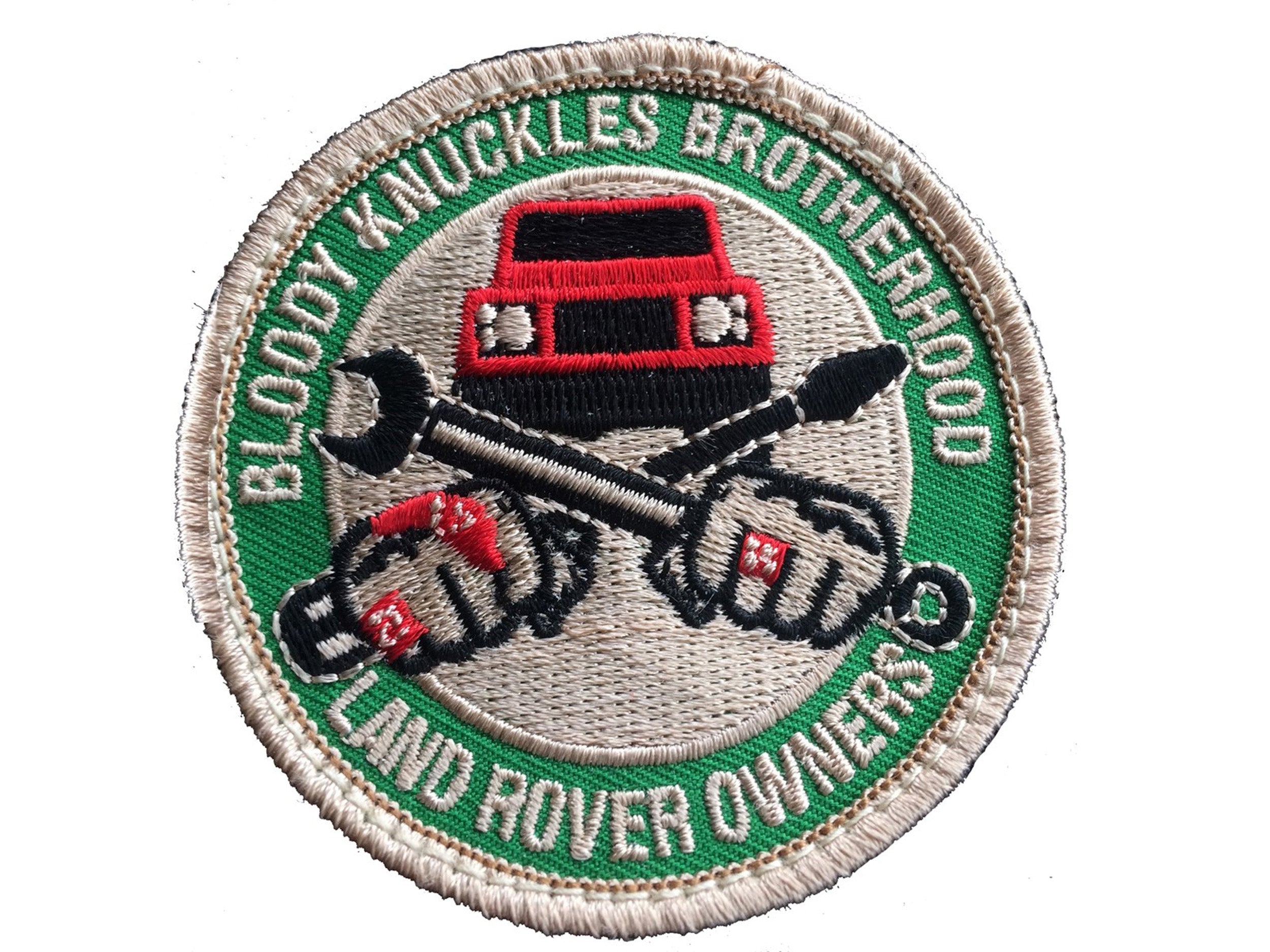 "Bloody Knuckles Brotherhood" PATCH velcro-backed, 2-5/8"
