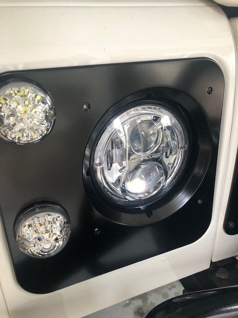 Defender Headlight Surrounds - for Land Rover Defender 90/110/130 (solid aluminum, set of 2)