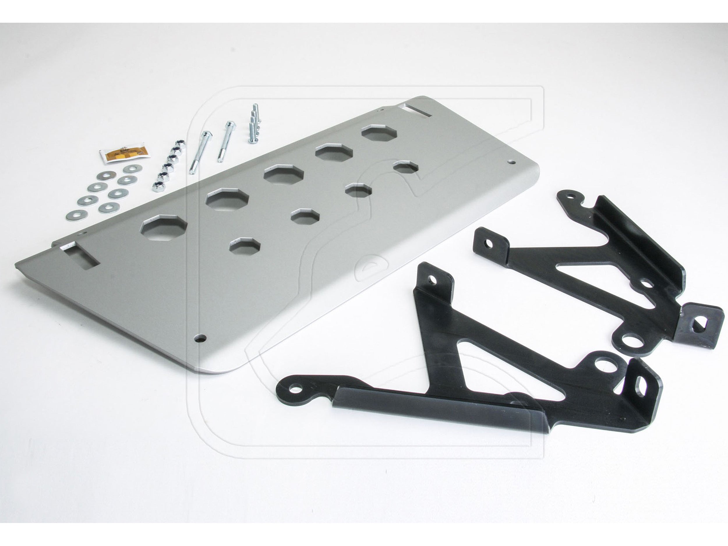 Defender Aluminum Steering Guard / Skid Plate and Mounting Brackets - for Land Rover 90/110/130